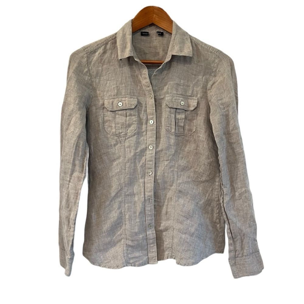 3 for $30! Saks fifth avenue grey button down shirt